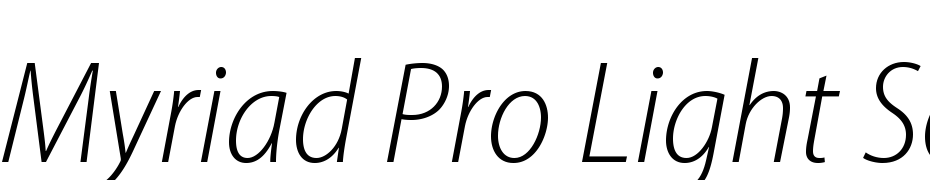 Myriad Pro Light Semi Condensed Italic Font Download Free